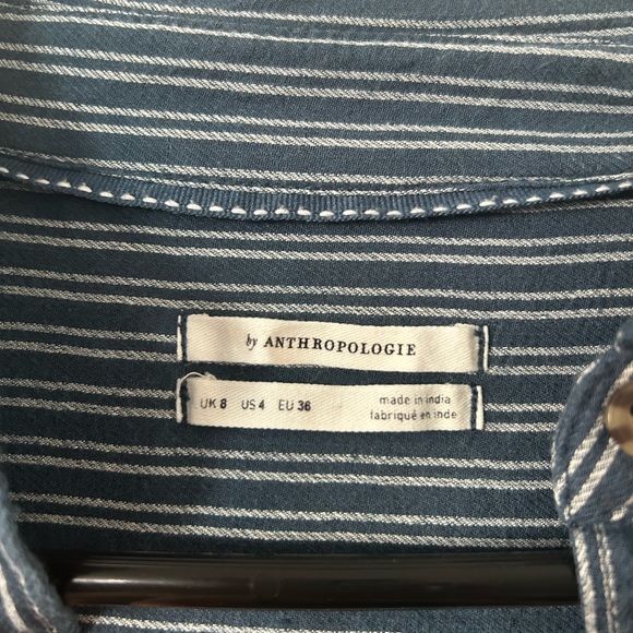 Anthropologie Blue and White Striped Dress - Picture 5 of 11